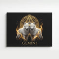 Zwillinge Goldenes Sternzeichen Heilige Geometrie Leinwandbild