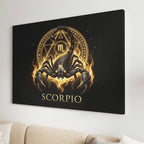 Skorpion Goldenes Sternzeichen Heilige Geometrie Leinwandbild