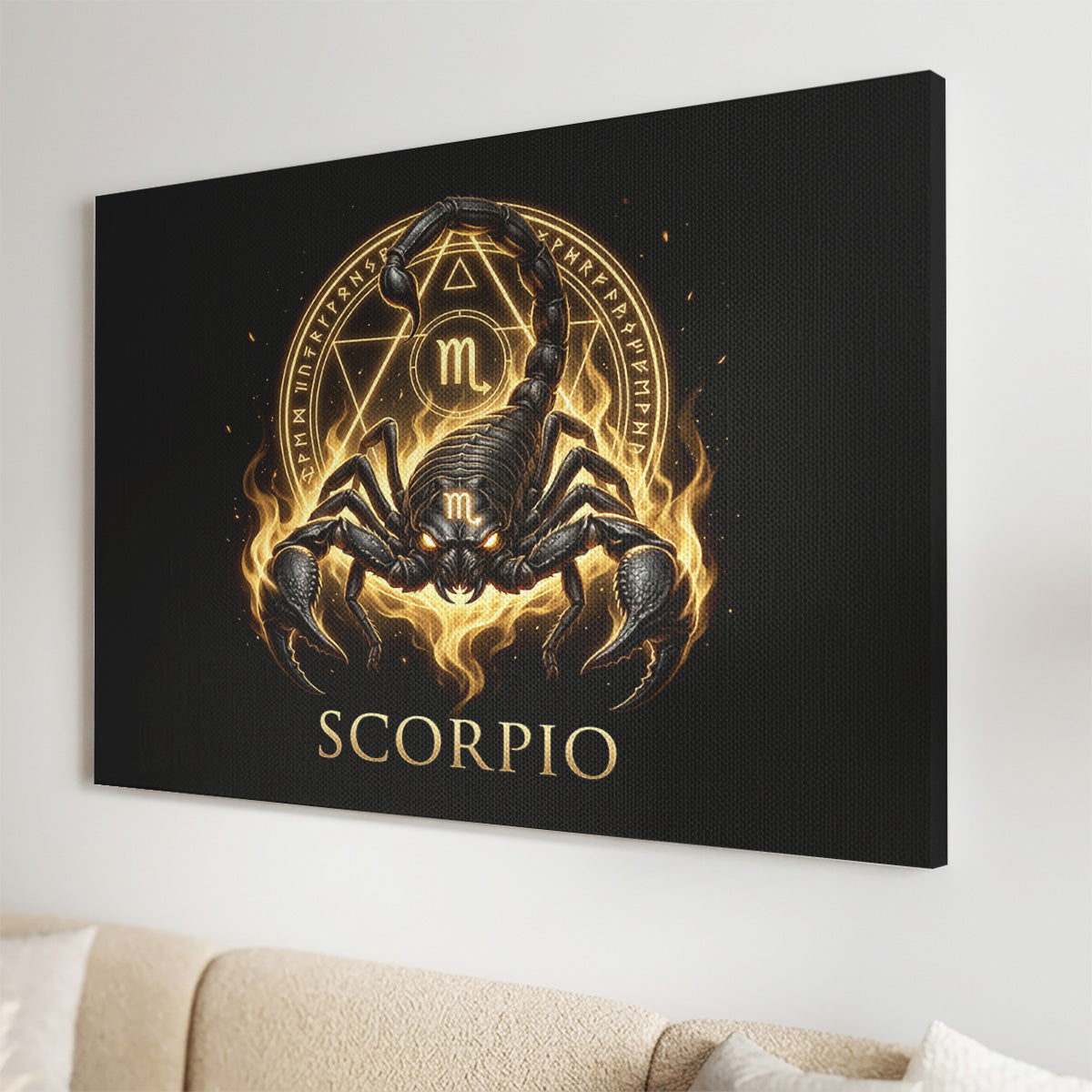 Skorpion Goldenes Sternzeichen Heilige Geometrie Leinwandbild