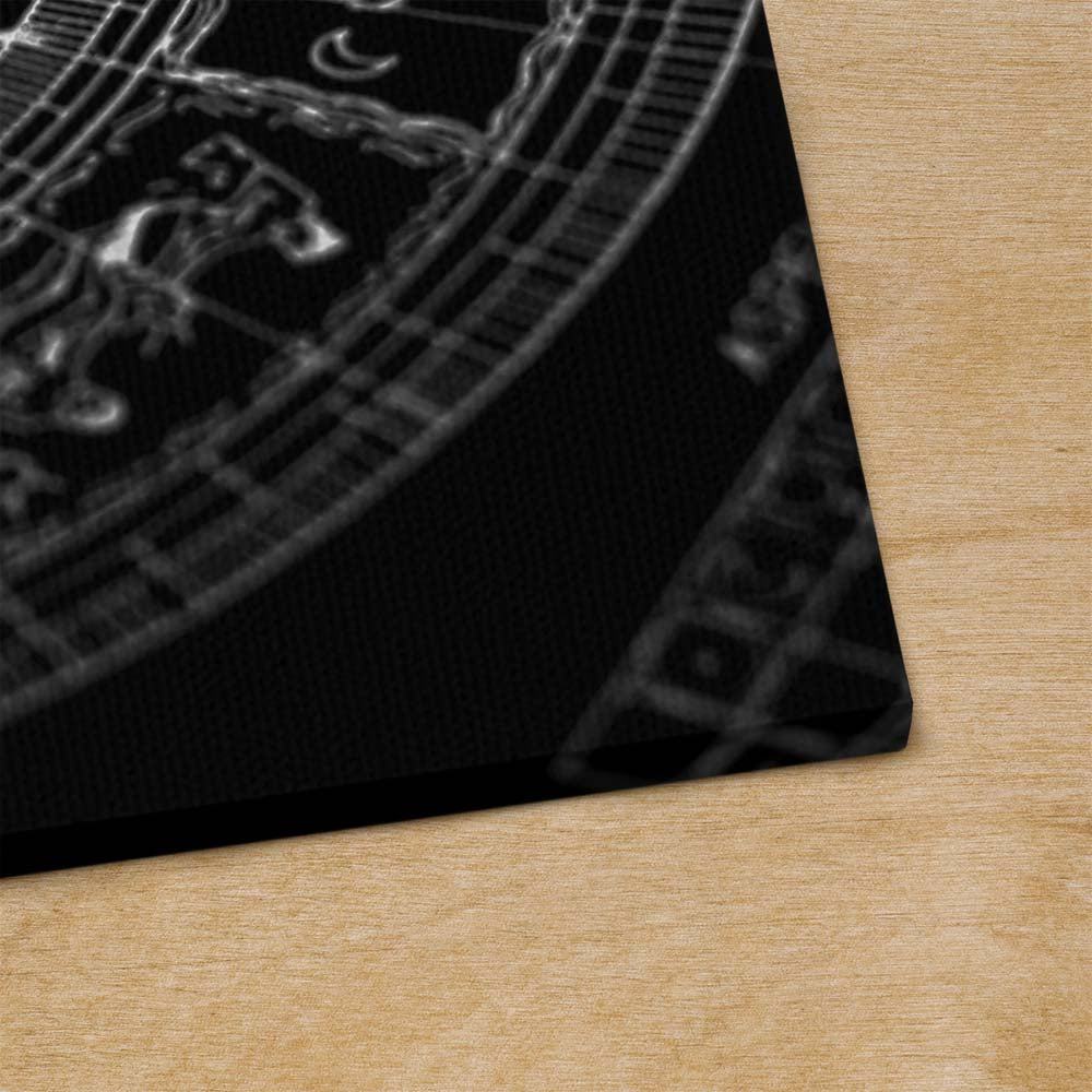 Minimalistisches Leinwandbild Sternzeichen in Schwarz-Weiß