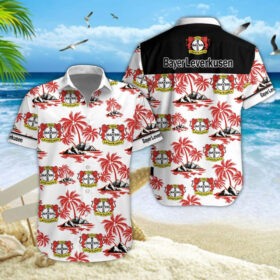 Hawaiihemd Bayer 04 Leverkusen – Herren Sommerhemd Style 01