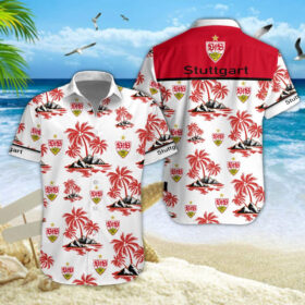 Hawaiihemd VfB Stuttgart – Herren Sommerhemd Style 01