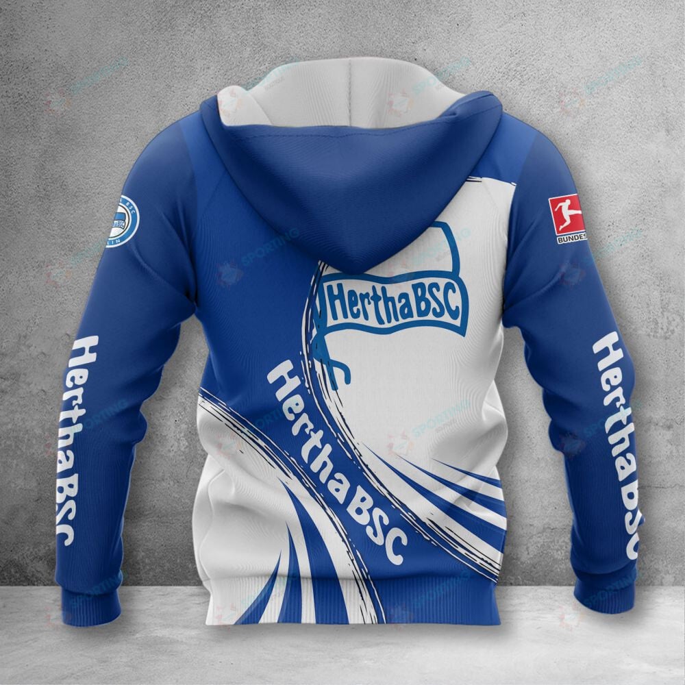 Hertha BSC Hoodie Zip Herren | Hertha Kapuzenjacke mit Reißverschluss VITA418 – Bild 2