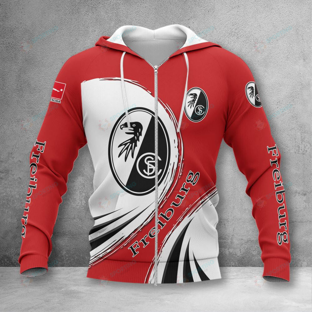 SC Freiburg Hoodie Zip Herren | SCF Kapuzenjacke mit Reißverschluss VITA420