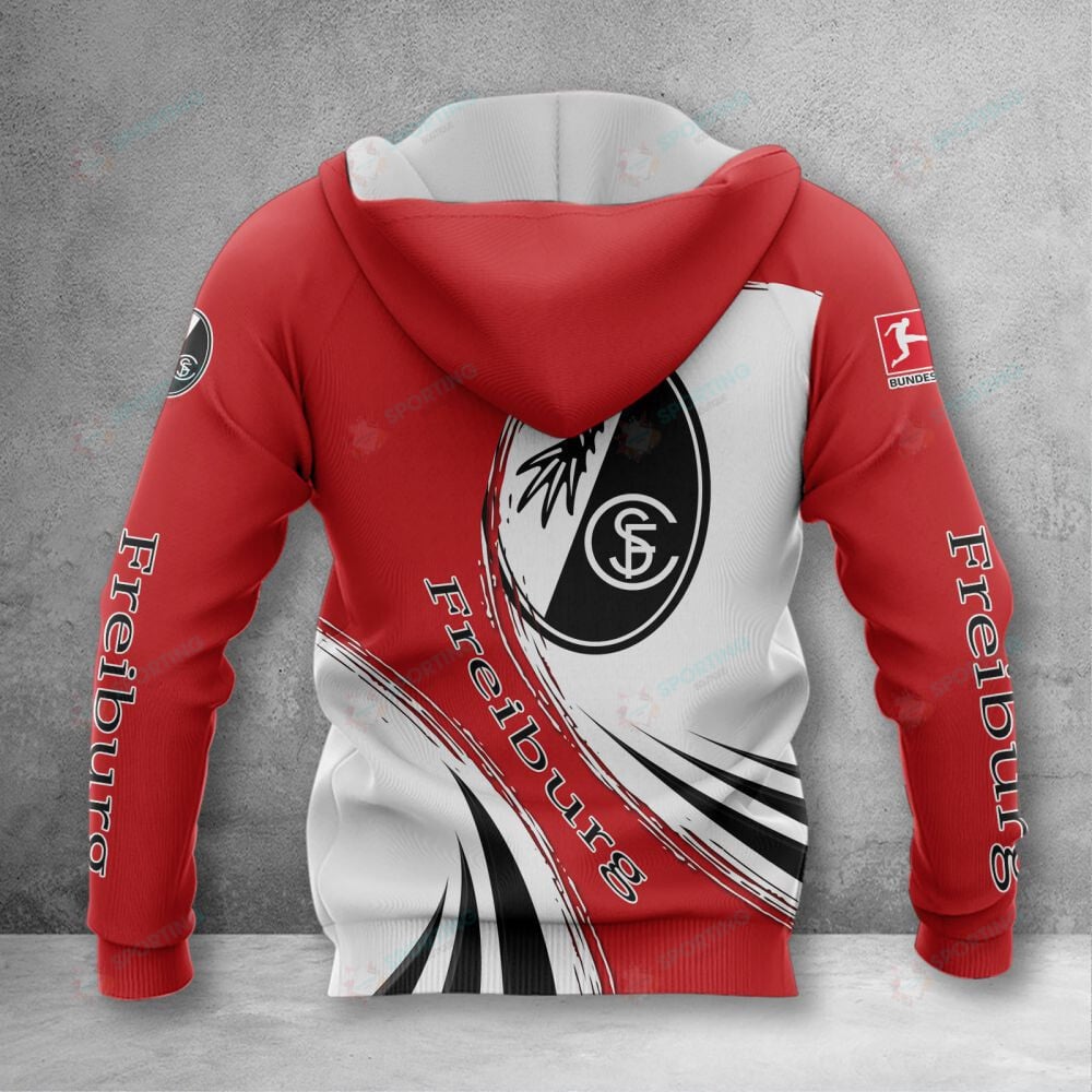 SC Freiburg Hoodie Zip Herren | SCF Kapuzenjacke mit Reißverschluss VITA420 – Bild 2