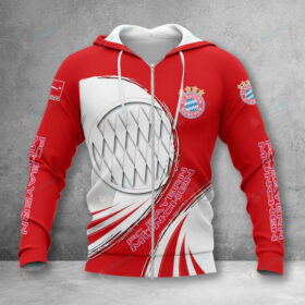Bayern München Hoodie Zip Herren | FCB Kapuzenjacke mit Reißverschluss VITA416