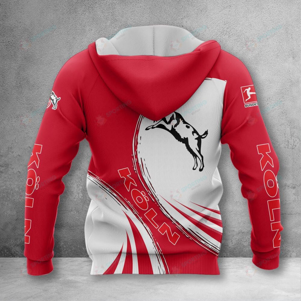 1. FC Köln Hoodie Zip Herren | Effzeh Kapuzenjacke mit Reißverschluss VITA409 – Bild 2