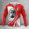 SC Freiburg II Hoodie Zip Herren | SCF II Kapuzenjacke mit Reißverschluss VITA663