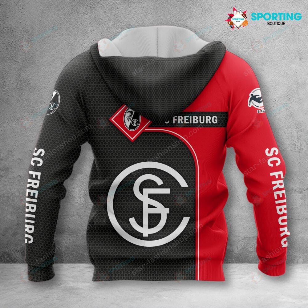 SC Freiburg II Hoodie Zip Herren | SCF II Kapuzenjacke mit Reißverschluss VITC3090 – Bild 2