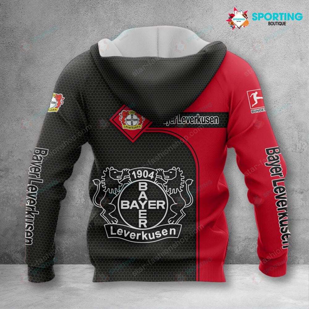 Bayer 04 Leverkusen Hoodie Zip Herren | B04 Kapuzenjacke mit Reißverschluss VITC3102 – Bild 2