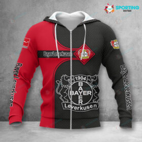 Bayer 04 Leverkusen Hoodie Zip Herren | B04 Kapuzenjacke mit Reißverschluss VITC3102