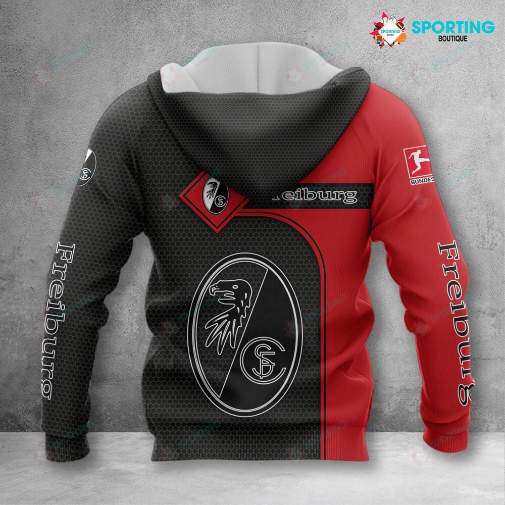SC Freiburg Hoodie Zip Herren | SCF Kapuzenjacke mit Reißverschluss VITC3111 – Bild 2