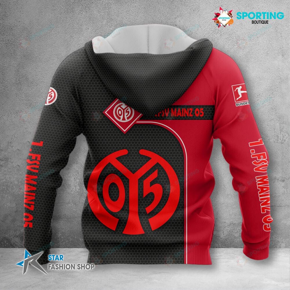 1. FSV Mainz 05 Hoodie Zip Herren | Mainz 05 Kapuzenjacke mit Reißverschluss VITC3101 – Bild 2