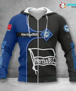 Hertha BSC Hoodie Zip Herren | Hertha Kapuzenjacke mit Reißverschluss VITC3109