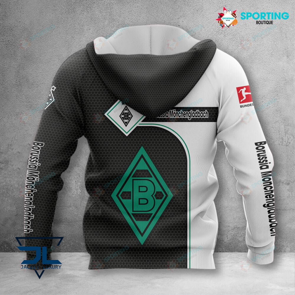 Borussia Mönchengladbach Hoodie Zip Herren | BMG Kapuzenjacke mit Reißverschluss VITC3104 – Bild 2