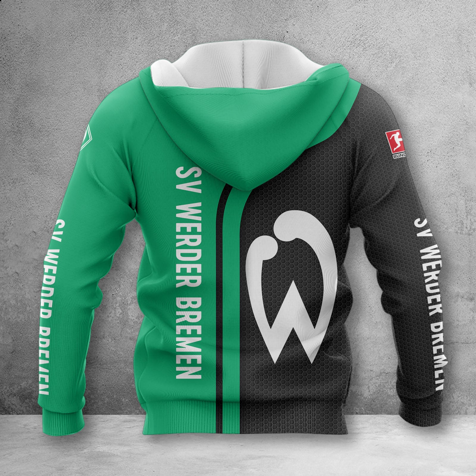 Werder Bremen Hoodie Zip Herren | SVW Kapuzenjacke mit Reißverschluss WINA2517 – Bild 2