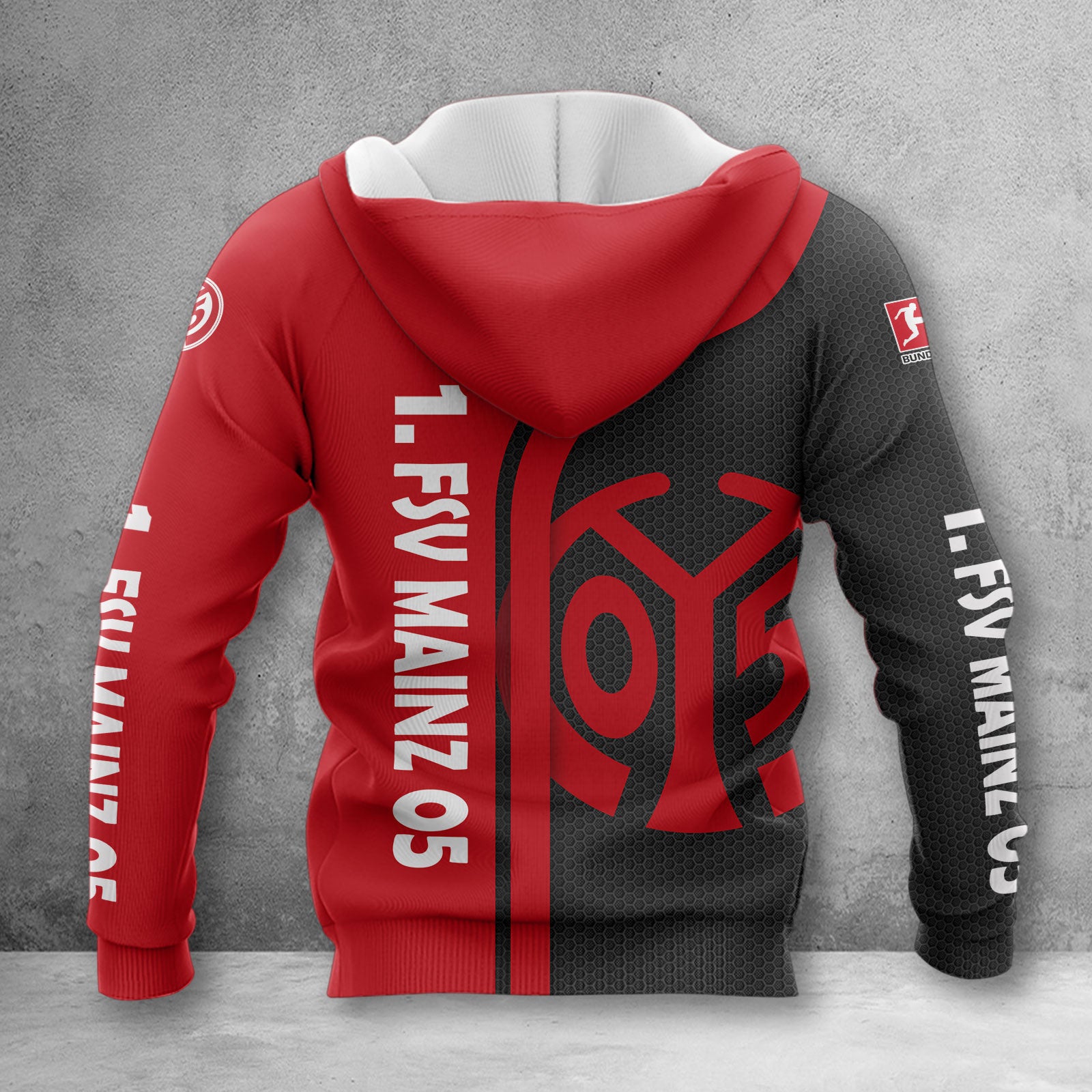 1. FSV Mainz 05 Hoodie Herren | Mainz 05 Kapuzenpullover WINA2501 – Bild 2