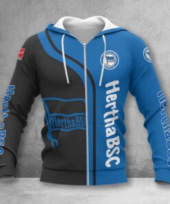Hertha BSC Hoodie Zip Herren | Hertha Kapuzenjacke mit Reißverschluss WINA2508