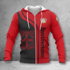 Bayer 04 Leverkusen Hoodie Zip Herren | B04 Kapuzenjacke mit Reißverschluss WINA2502