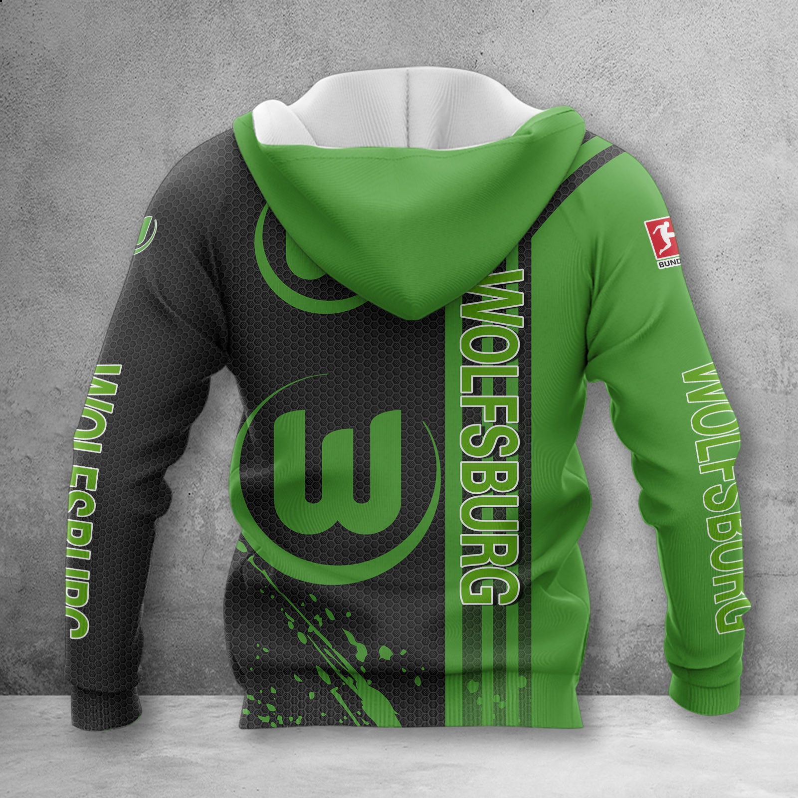 VfL Wolfsburg Hoodie Zip Herren | WOB Kapuzenjacke mit Reißverschluss WINA2757 – Bild 2