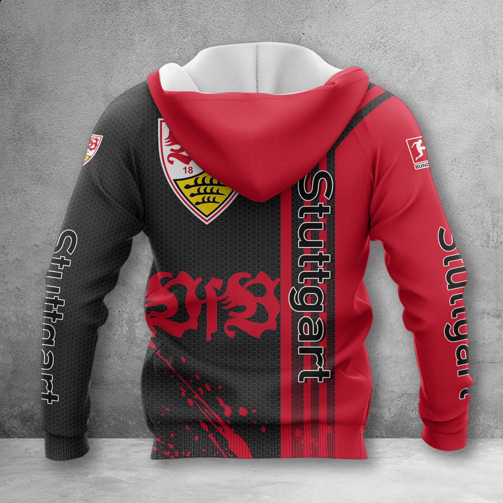 VfB Stuttgart Hoodie Herren | VfB Kapuzenpullover WINA2755 – Bild 2