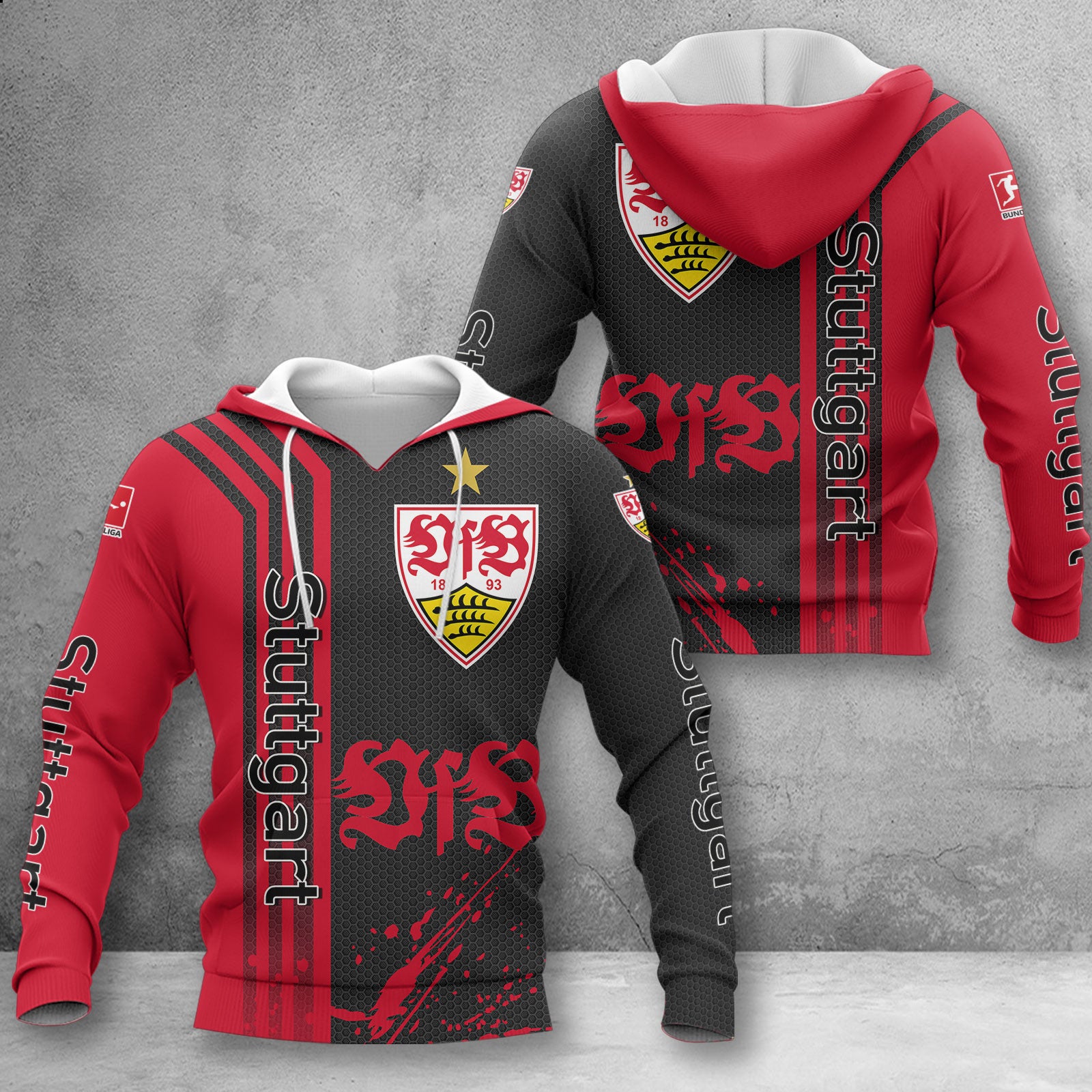 VfB Stuttgart Hoodie Herren | VfB Kapuzenpullover WINA2755