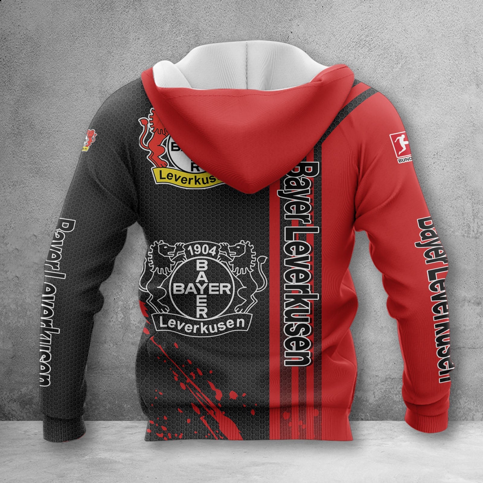 Bayer 04 Leverkusen Hoodie Zip Herren | B04 Kapuzenjacke mit Reißverschluss WINA2743 – Bild 2
