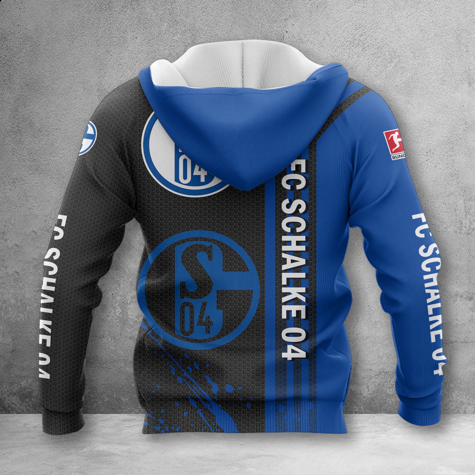 Schalke 04 Hoodie Herren | S04 Kapuzenpullover WINA2752 – Bild 2