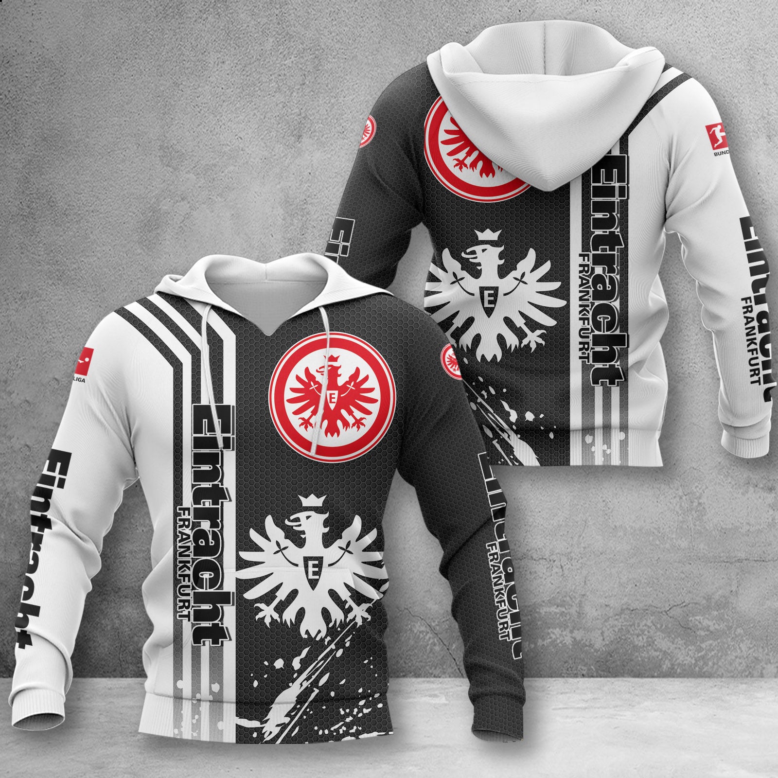 Eintracht Frankfurt Hoodie Herren | SGE Kapuzenpullover WINA2746