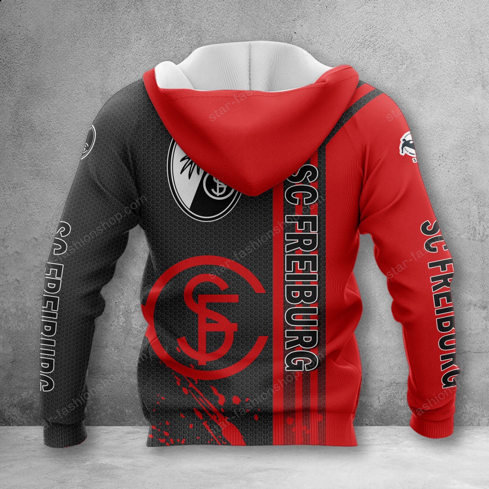SC Freiburg II Hoodie Zip Herren | SCF II Kapuzenjacke mit Reißverschluss WINA2787 – Bild 2