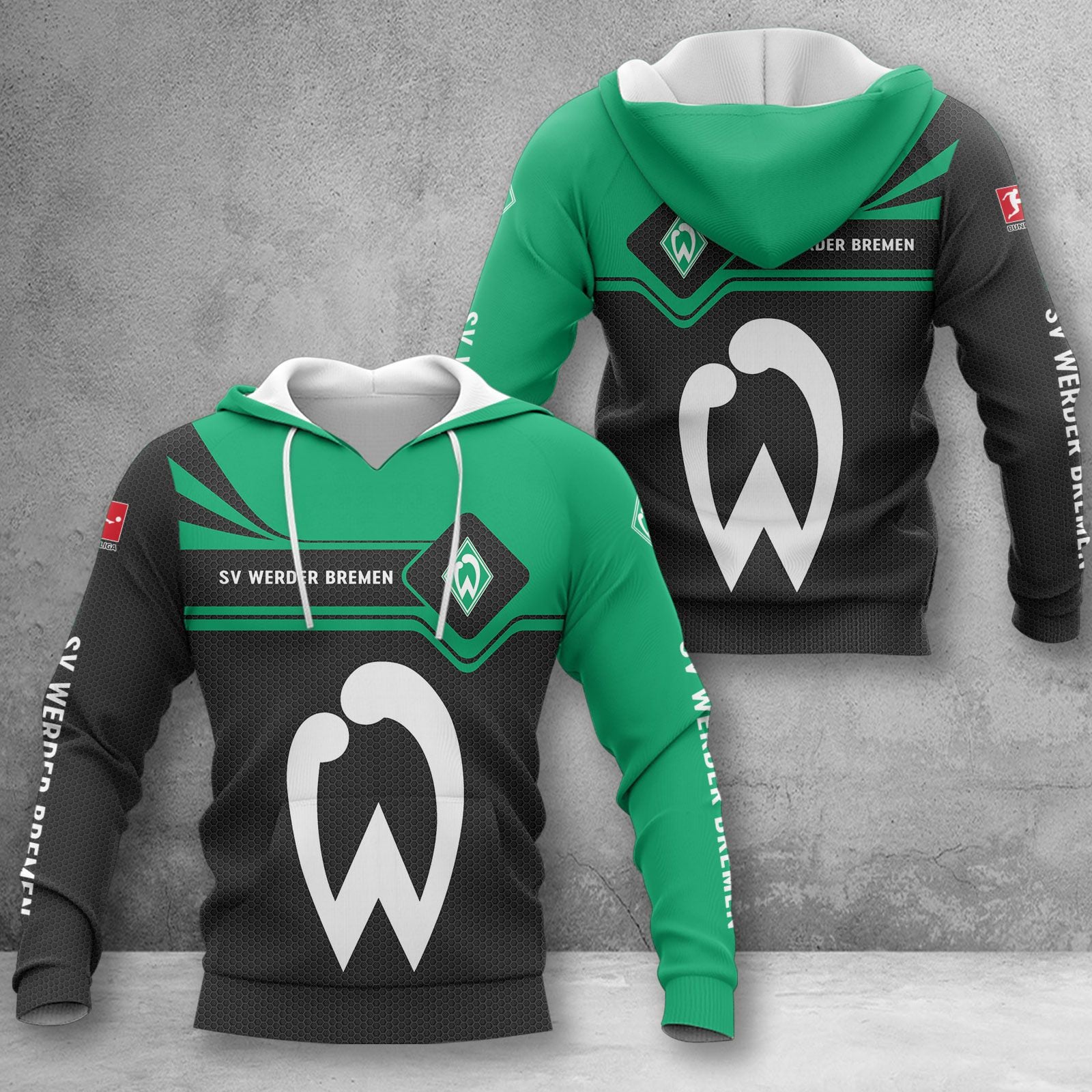 Werder Bremen Hoodie Herren | SVW Kapuzenpullover WINA3171
