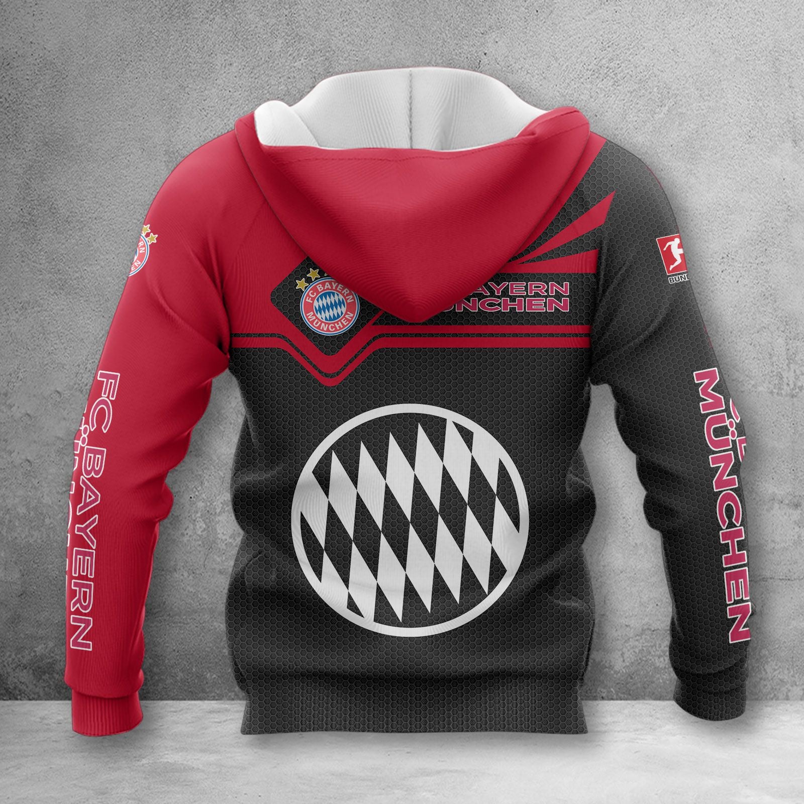Bayern München Hoodie Herren | FCB Kapuzenpullover WINA3161 – Bild 2