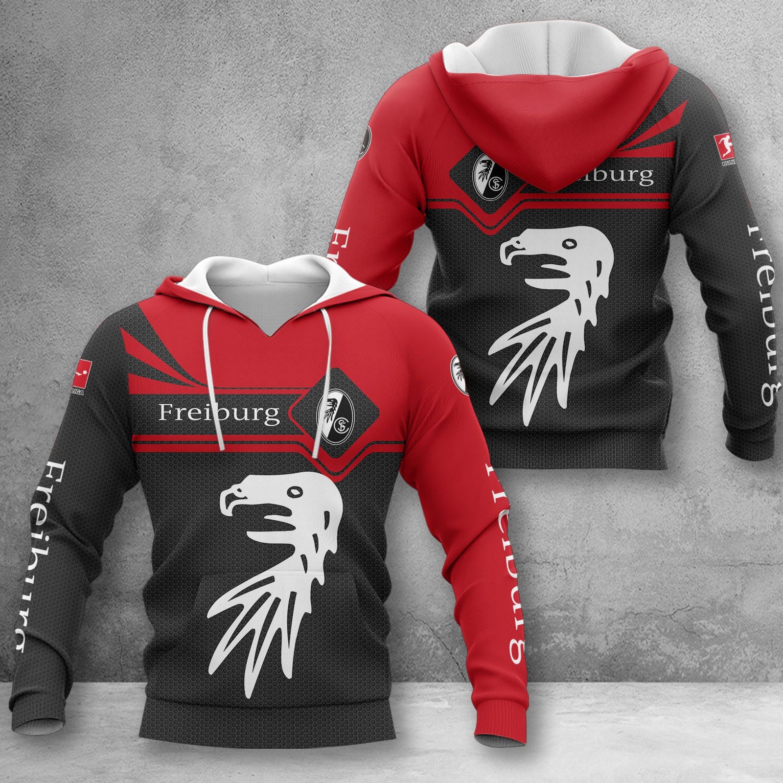 SC Freiburg Hoodie Herren | SCF Kapuzenpullover WINA3164