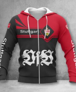 VfB Stuttgart Hoodie Zip Herren | VfB Kapuzenjacke mit Reißverschluss WINA3168