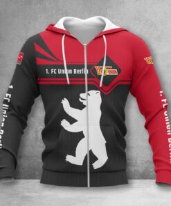 Union Berlin Hoodie Zip Herren | FCU Kapuzenjacke mit Reißverschluss WINA3167