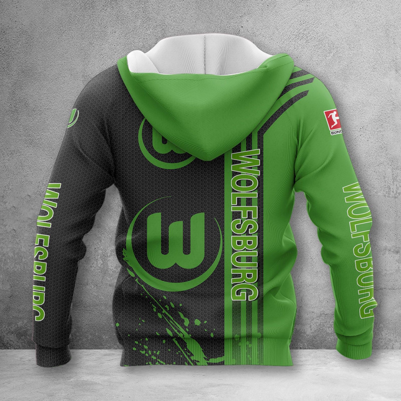 VfL Wolfsburg Hoodie Herren | WOB Kapuzenpullover WINA3228 – Bild 2