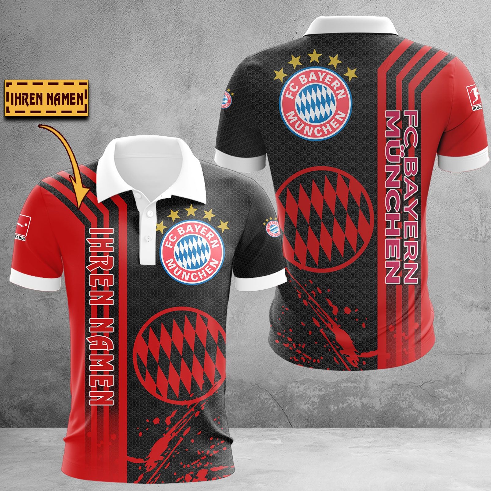 Bayern München Poloshirt | FCB Polohemd WINA3219