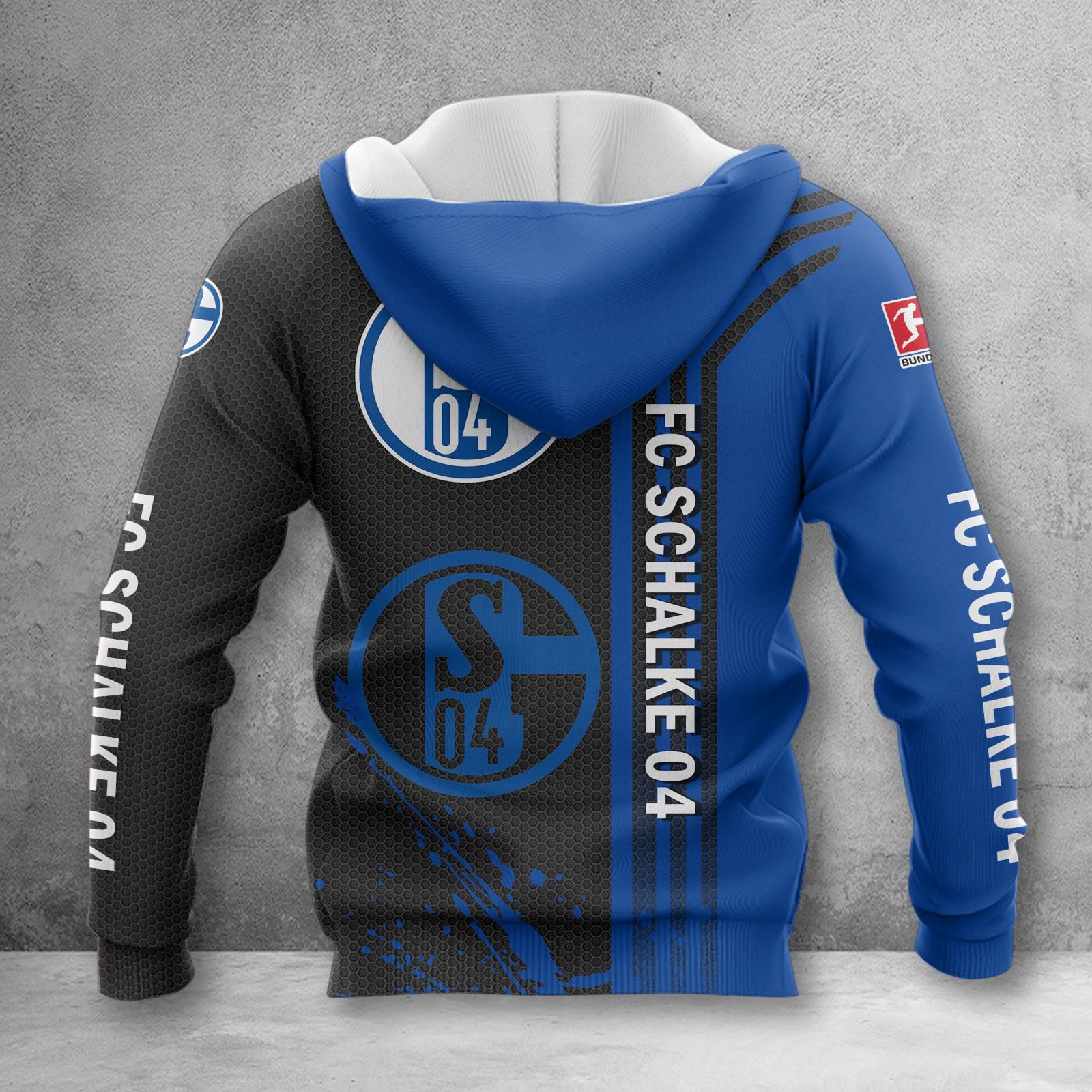 Schalke 04 Hoodie Zip Herren | S04 Kapuzenjacke mit Reißverschluss WINA3223 – Bild 2