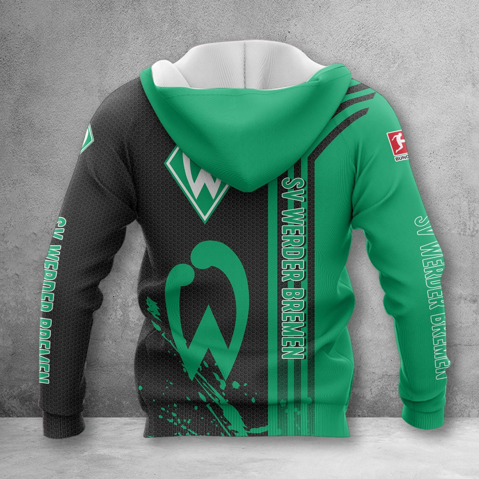 Werder Bremen Hoodie Zip Herren | SVW Kapuzenjacke mit Reißverschluss WINA3229 – Bild 2