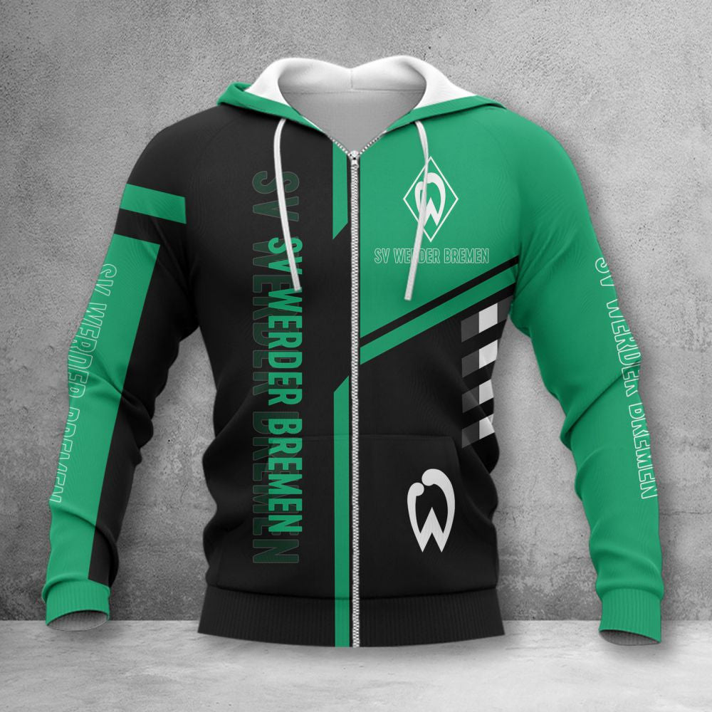 Werder Bremen Hoodie Zip Herren | SVW Kapuzenjacke mit Reißverschluss WINA3484