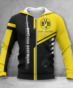 Borussia Dortmund II Hoodie Zip Herren | BVB II Kapuzenjacke mit Reißverschluss WINA3505