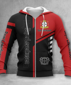 Bayer 04 Leverkusen Hoodie Zip Herren | B04 Kapuzenjacke mit Reißverschluss WINA3525