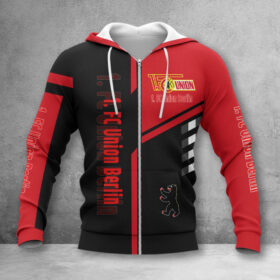 Union Berlin Hoodie Zip Herren | FCU Kapuzenjacke mit Reißverschluss WINA3536