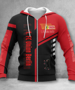 Union Berlin Hoodie Zip Herren | FCU Kapuzenjacke mit Reißverschluss WINA3480