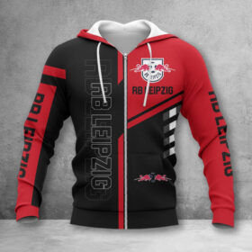 RB Leipzig Hoodie Zip Herren | RBL Kapuzenjacke mit Reißverschluss WINA3476