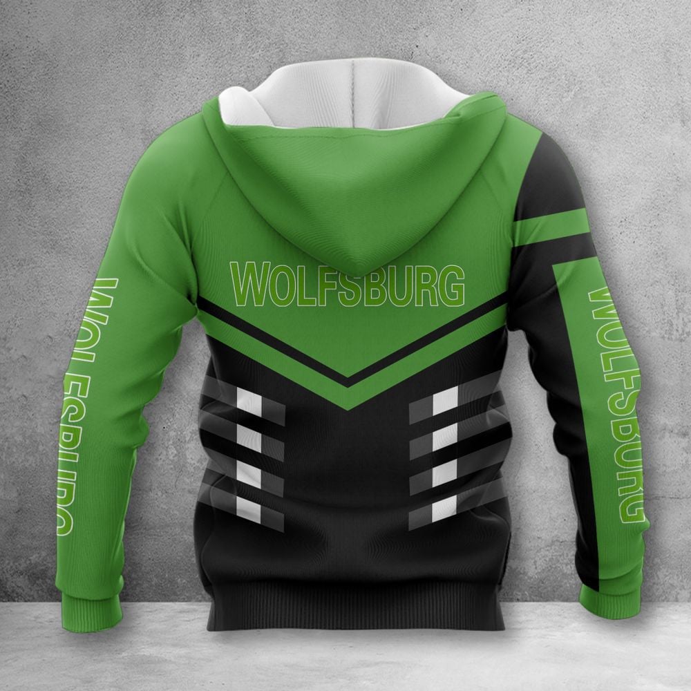VfL Wolfsburg Hoodie Zip Herren | WOB Kapuzenjacke mit Reißverschluss WINA3539 – Bild 2