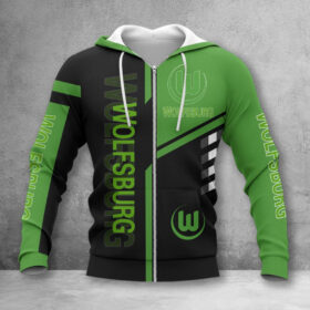 VfL Wolfsburg Hoodie Zip Herren | WOB Kapuzenjacke mit Reißverschluss WINA3483
