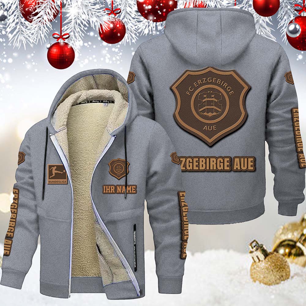 FC Erzgebirge Aue Gefütterte Kapuzenjacke – Bild 5