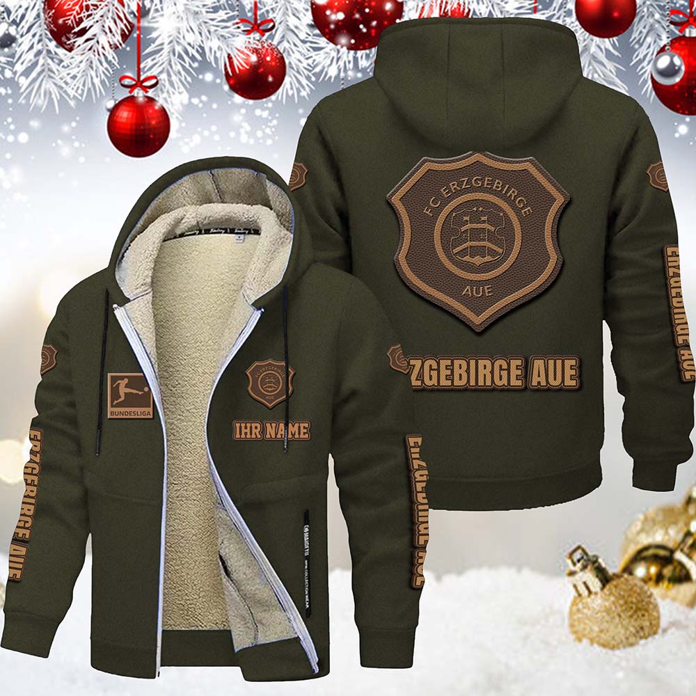 FC Erzgebirge Aue Gefütterte Kapuzenjacke – Bild 9