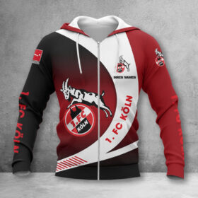 1. FC Köln Hoodie Zip Herren | Effzeh Kapuzenjacke mit Reißverschluss WINA11451